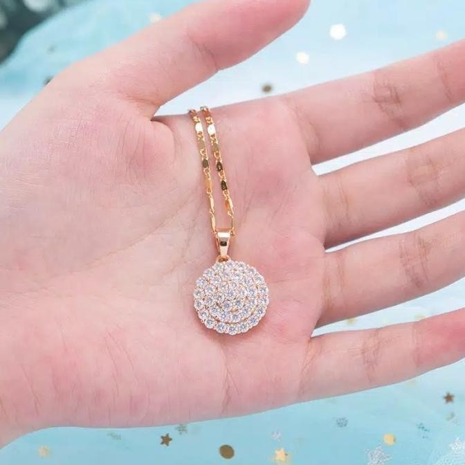 Aksesoris Fashion Set Perhiasan Lapis Emas 24k Diamond Replika