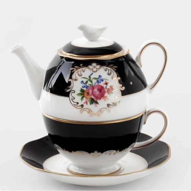 [Garansi] Black Tea For One Set Teapot Cup Saucer Teko Cangkir Saint St James
