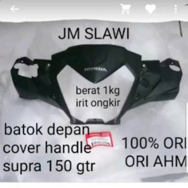 53205-K56-N10 cover handle front batok lampu depan supra 150 gtr 2016-2018  ori ahm