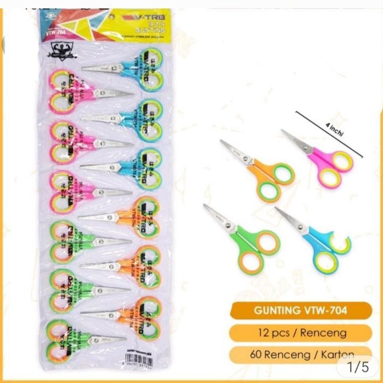 

GC27 12 Renteng Gunting Warna Stainless Steel Premium