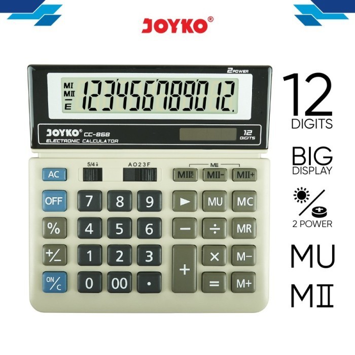 

Ready Kalkulator Besar 12 Digit Joyko CC-868 Big Display Kalkulator Dagang