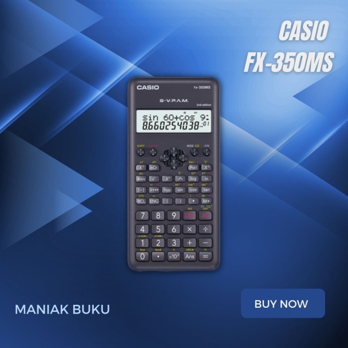 

Ready CASIO Kalkulator Scientific FX-350MS 2nd Ed Kalkulator Sekolah/Kuliah