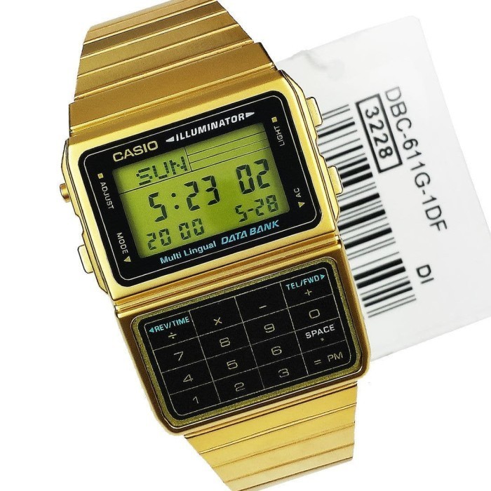 

Ready Casio Jam Tangan Calculator Dbc611g-1 Warna Emas / gold Elegan Vintage