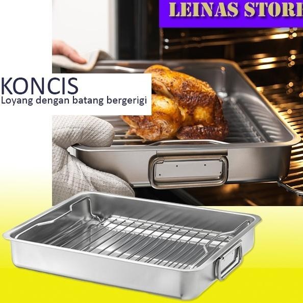 Loyang Oven Panggang Dengan Batang Gerigi / Loyang Panggang Ayam