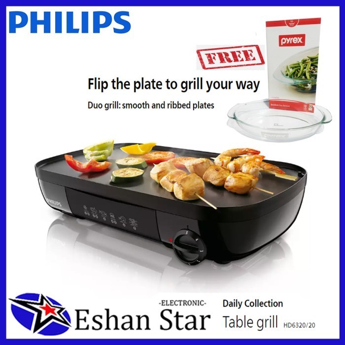 Jual Philips Table Grill Pemanggang Listrik Hd6320/20