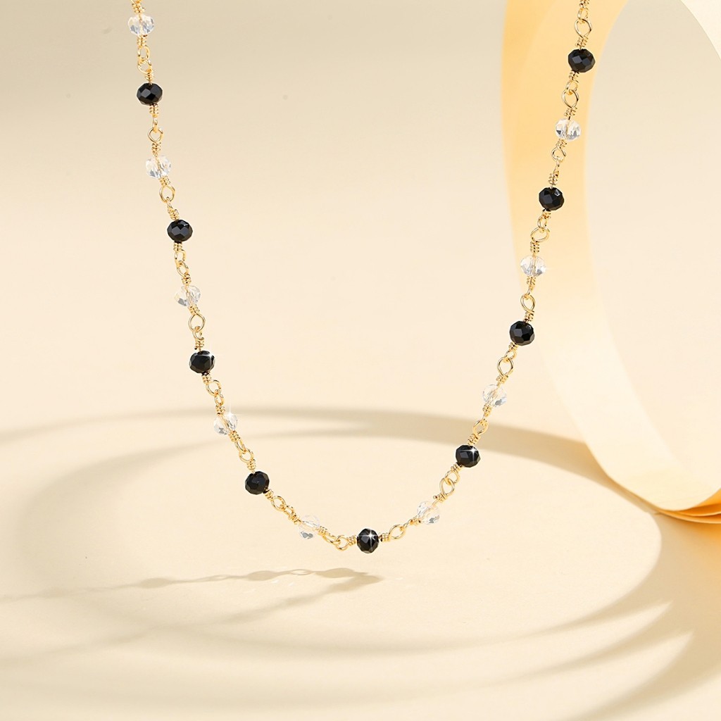 LM216 [COD] Kalung Masker Mutiara Hijab Korea Wanita Titanium Anti Karat Lapis Emas Asli Wanita Rant