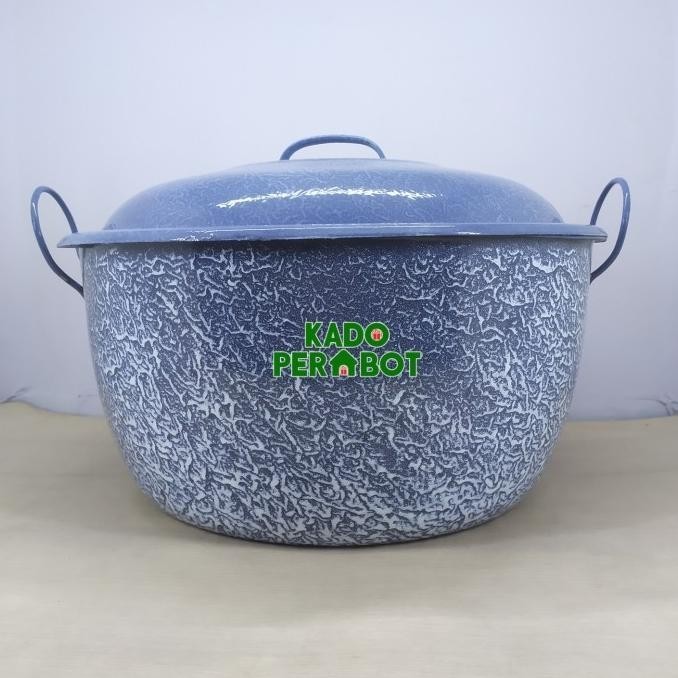 [Promo] Promo Panci Enamel Lurik Jumbo - Panci Siomay Jumbo - Panci Enamel