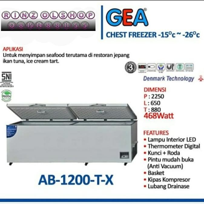 [Ready Stock] Gea Ab-1200Tx Freezer Box Ab1200Tx Ab1200 Ab 1200 Tx