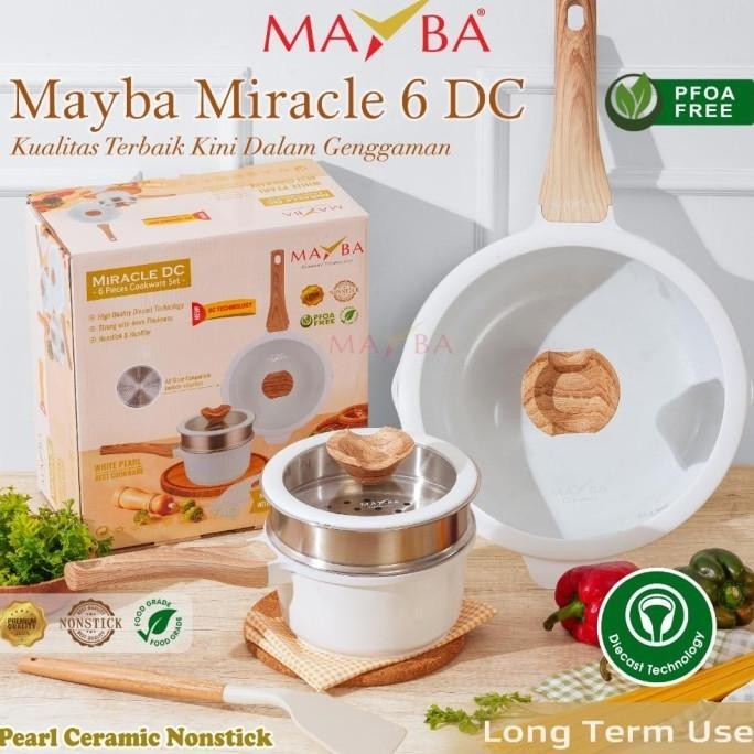 [Ready] Mayba Official Panci Set Mayba Miracle 5Pcs Paling Bagus - Wajan Sauce