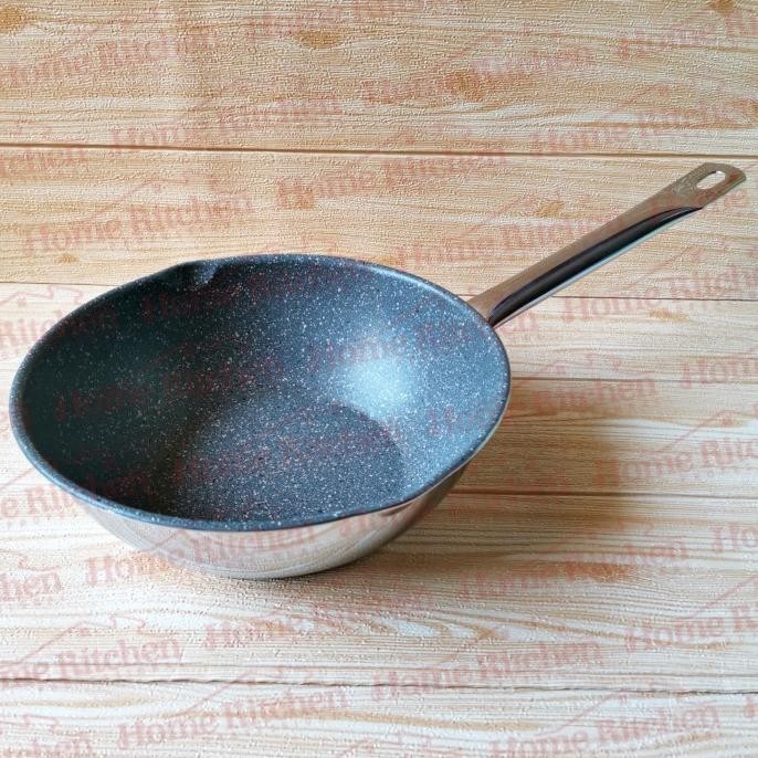 [New] B2003924S Wok Pan Stone Force Bima Origin Nonstick 24Cm Sawah Lunto