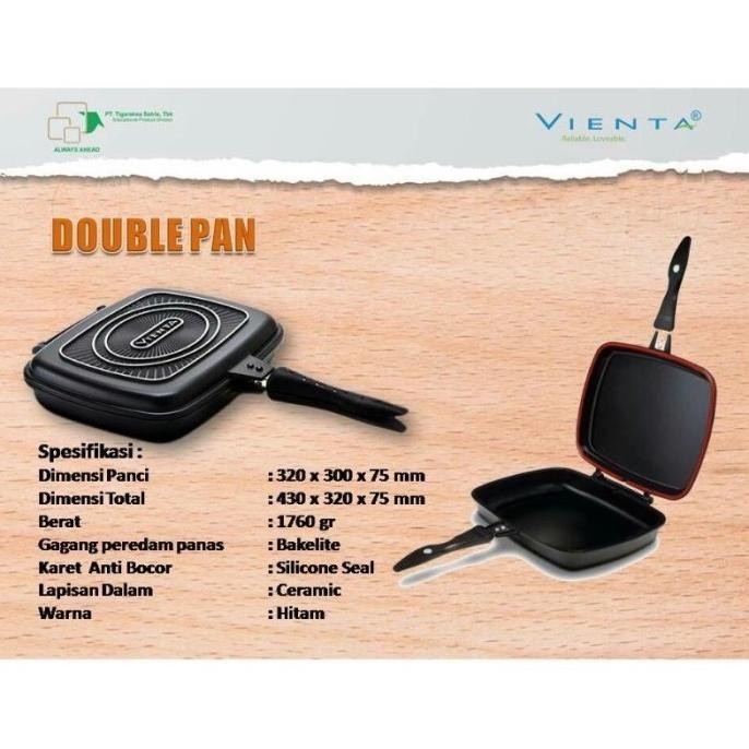 [Ready Stock] Promo Double Pan Vienta Tigaraksa Garansi Resmi Vienta 24 Bulan