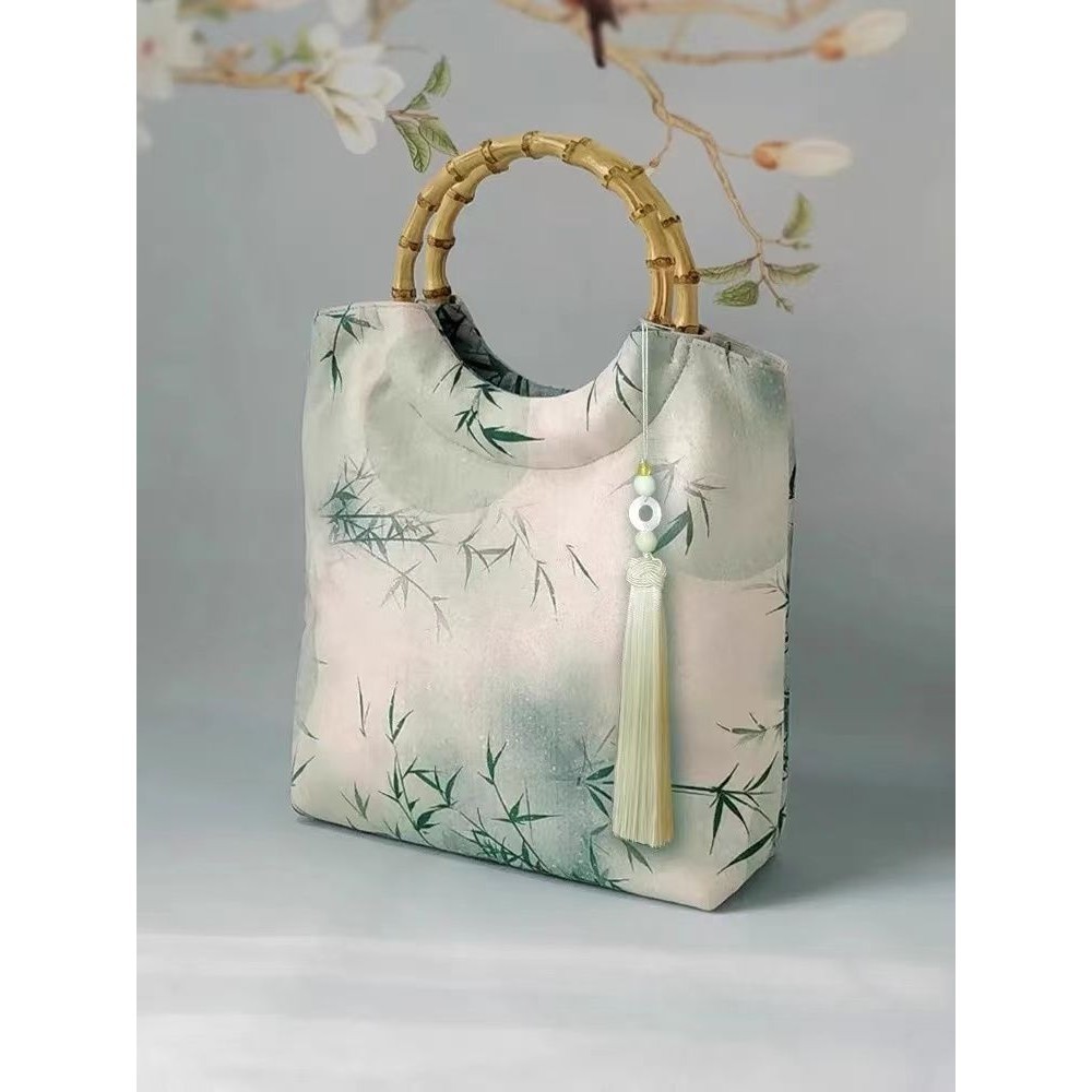 Festival Bambu Retro Asli Gaya Cina Tote Cheongsam Cina Niche Hanfu Tas Gaya Cina