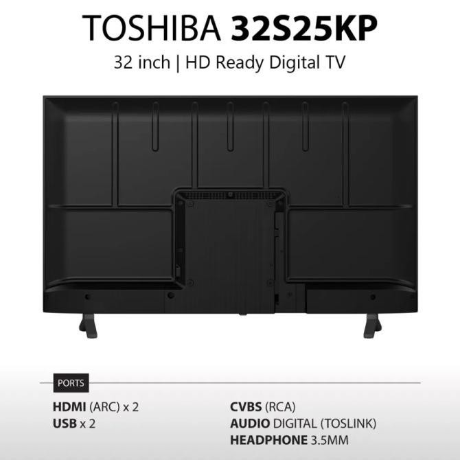 [Baru] Led Tv Toshiba 32 Inch 32S25Kp Hd Digital Tv Regza Original
