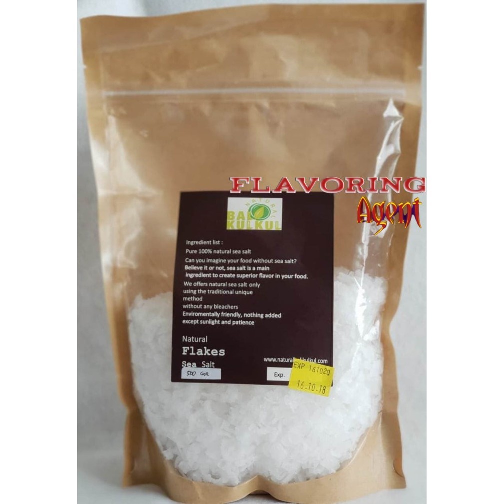 

Natural Flakes Sea Garam Laut 500 Gr - Natural Bali Kulkul/Garam