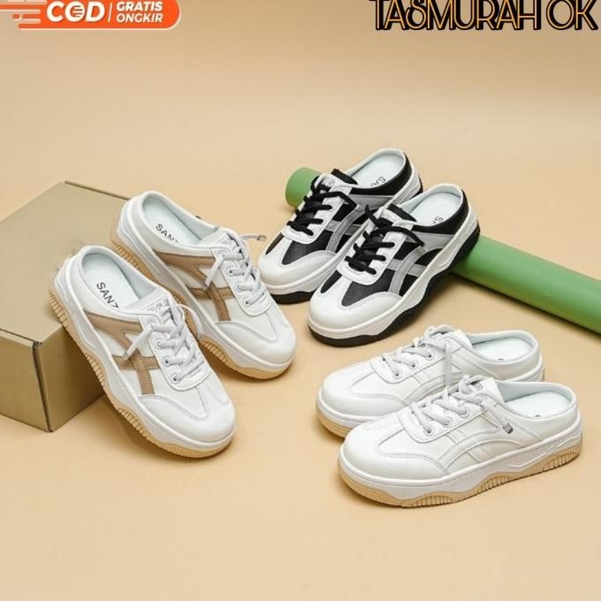 Sepatu Sandal Sneakers Tali Sport Wanita Korea Shoes Import Antislip