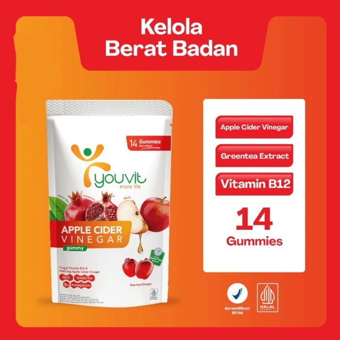 

Youvit Apple Cider Vinegar ACV Isi 14 Gummy untuk 7 Hari K02