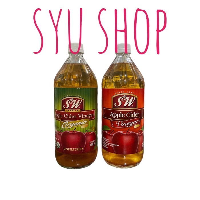 

S&W apple cider vinegar organic 946 ml cuka apel premium SW S & W K02
