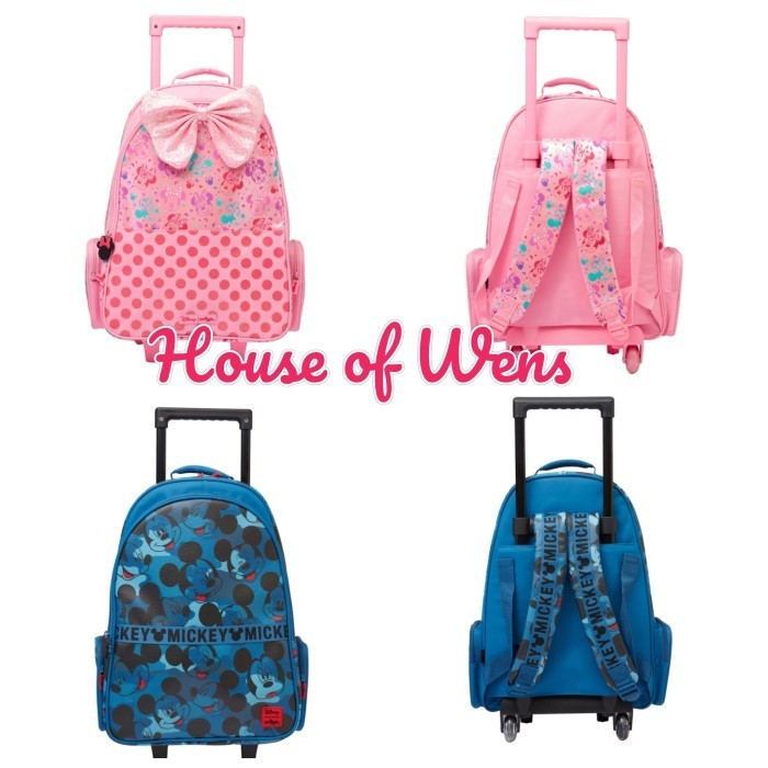 SMIGGLE MINNIE & MICKEY MOUSE TROLLEY BACKPACK ORIGINAL - TAS DORONG