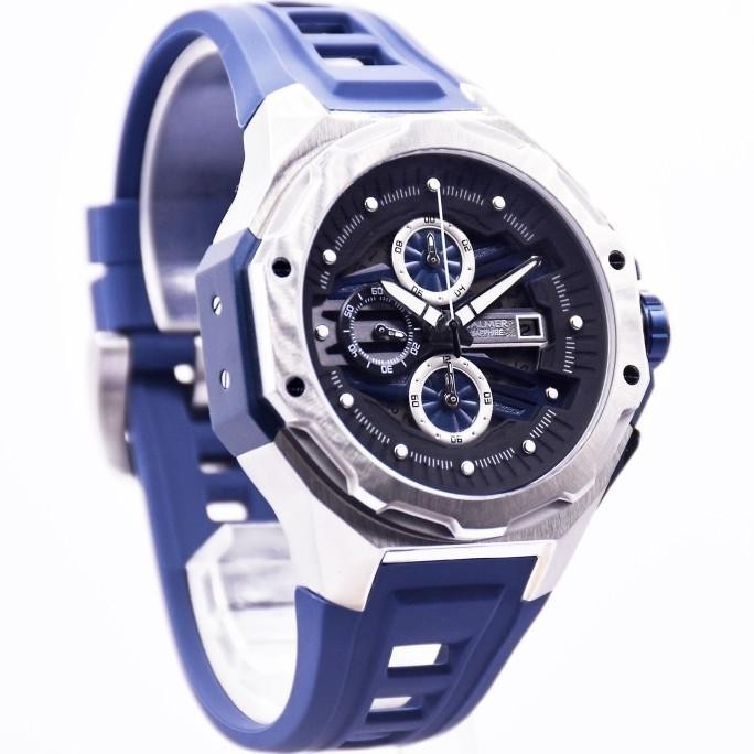 [Garansi] Jam Tangan Rubber Pria Balmer 8818 B.8818 Blue Original & Garansi