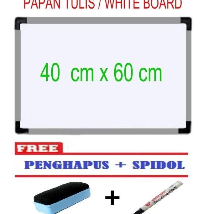 

Flashsale Papan Tulis 2 Sisi Whiteboard Non Magnet 40 X 60 Free Penghapus + Spidol Termurah - Canter Store BisaCod