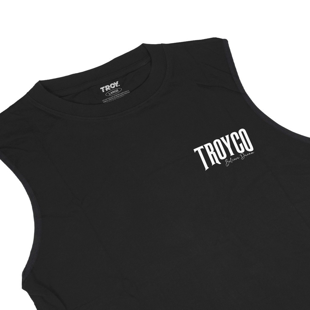 Troy Company Tshirt Singlet Black Belive Dream - Kaos Pria Tanpa Lengan Hitam TS 2551