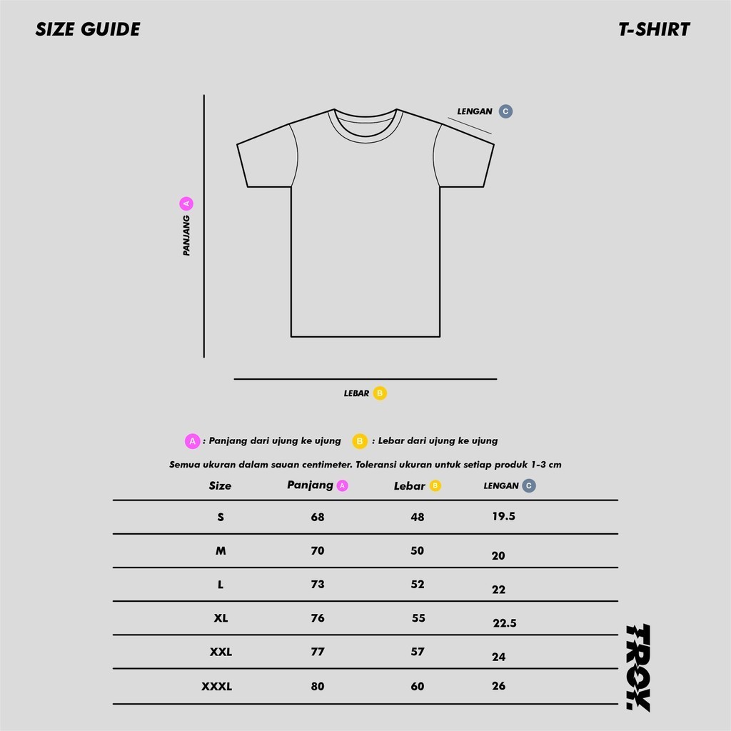 Troy Company Tshirt Kaos Putih Basic Tee Splash MT 1498