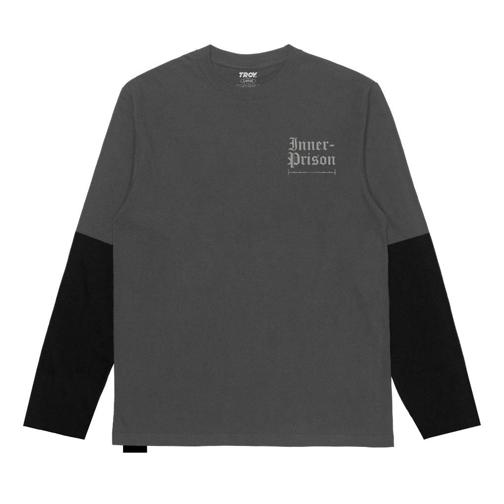 Troy Company Double Layer Longsleeve T-shirt Dark Grey Inner Prison DS 2451