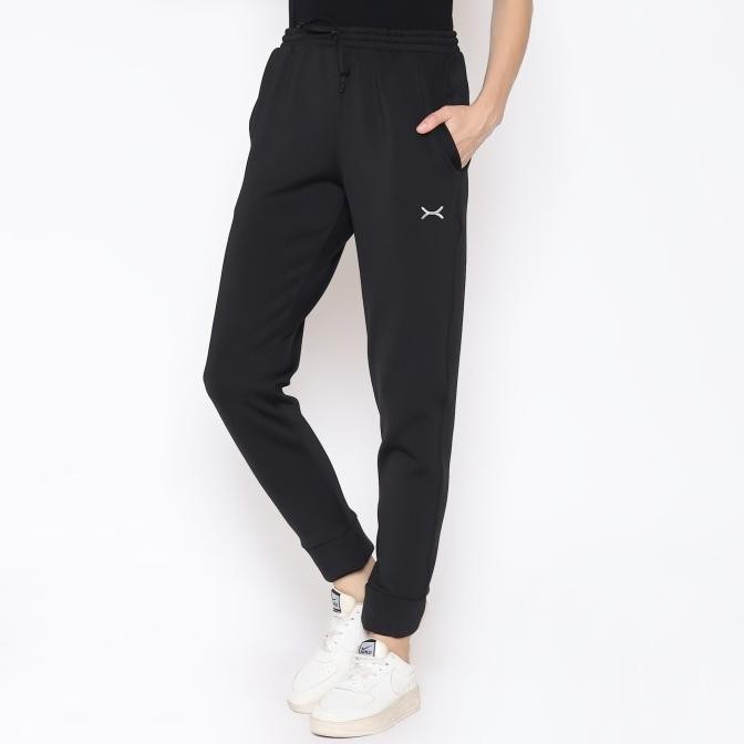 FLEXZONE Celana Jogger Panjang Wanita Hitam Lari Aerobik FCS-502HT
