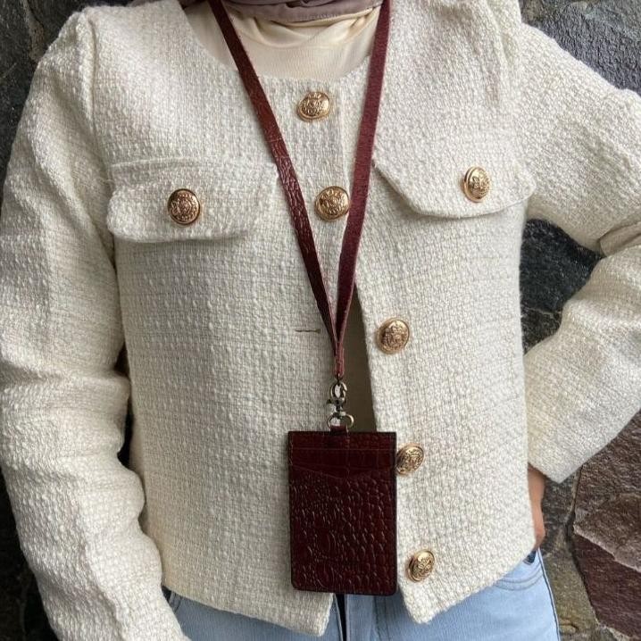 

Id Card Holder Croco Coklat