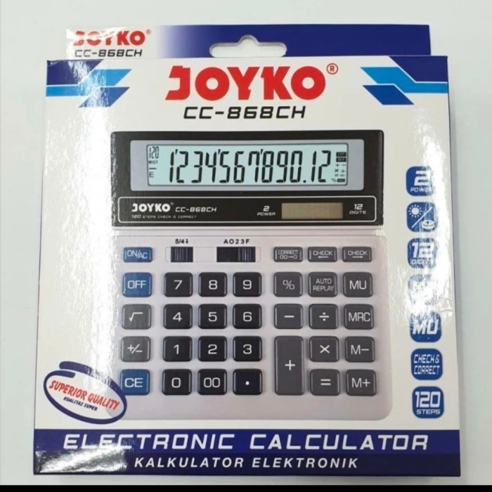 

KALKULATOR JOYKO 12 DIGIT CHECK CALCULATOR CC-868CH