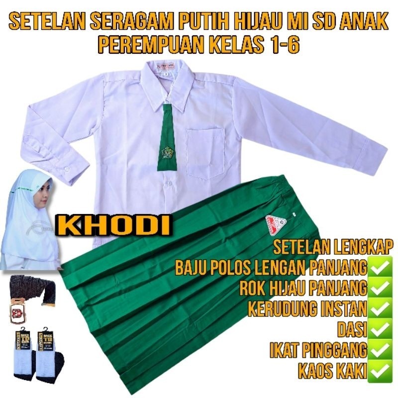 Seragam Sekolah Sd Smp Sma Laki Cewek Span Set Pramuka Topi Dasi Ikat Pinggang Rok Panjang Sklh Smk 