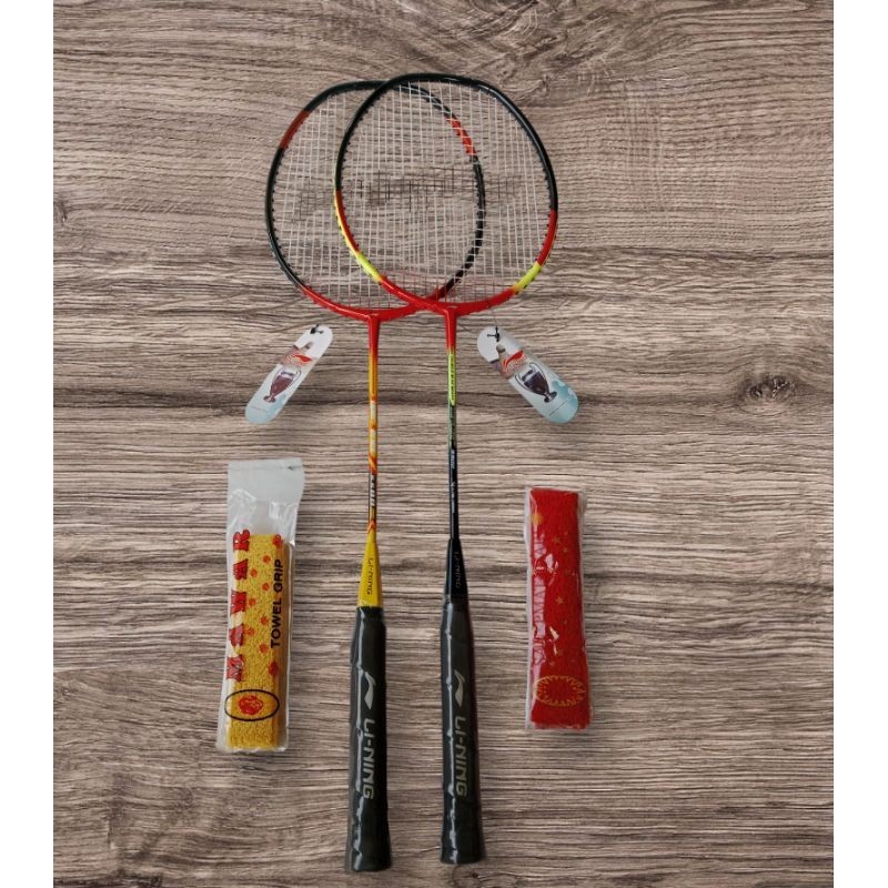 PROMO SEPASANG RAKET BADMINTON + 2 GRIP