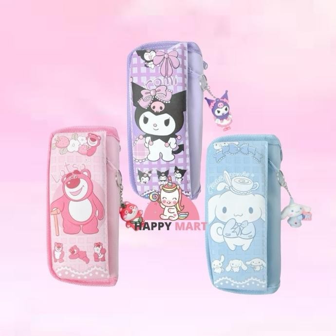 

Kotak pensil keychain sanrio x lotso kuromi / cinnamoroll