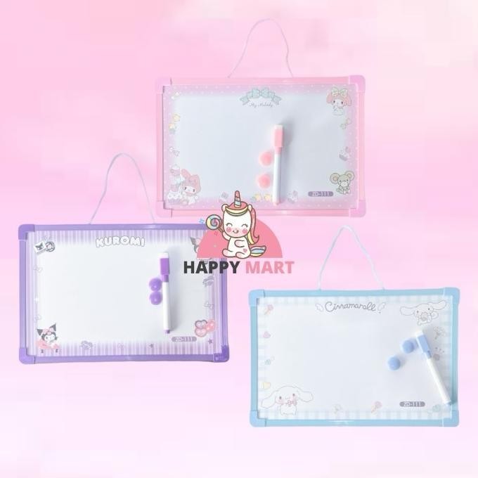 

Papan tulis motif sanrio kuromi / melody / cinnamoroll