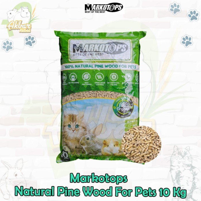Wood Pelet Markotops Natural Pine Wood 10Kg - Pasir Kayu Wood Pellet