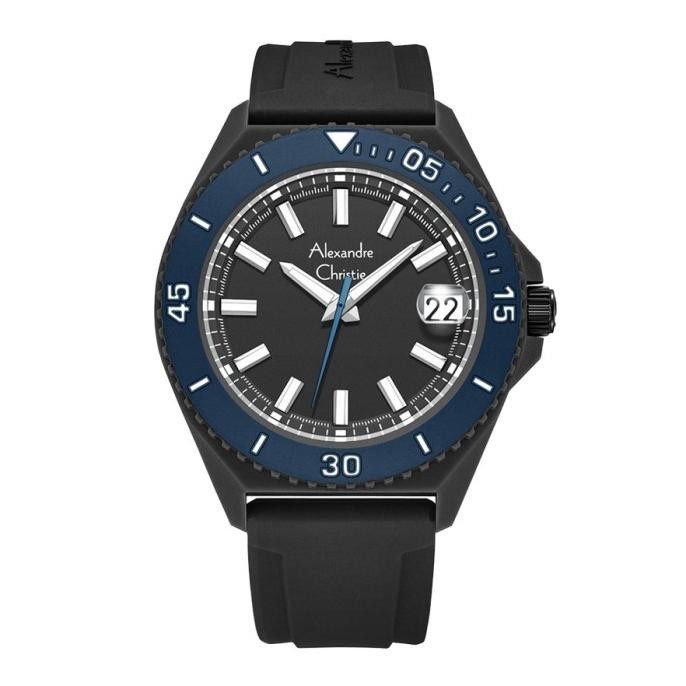 Jam Tangan Pria Alexandre Christie Ac 8693 / Ac8693 Rubber Original