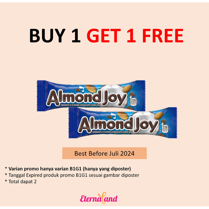 

Ready Almond Joy Coconut & Almond Chocolate - cokelat almond joy