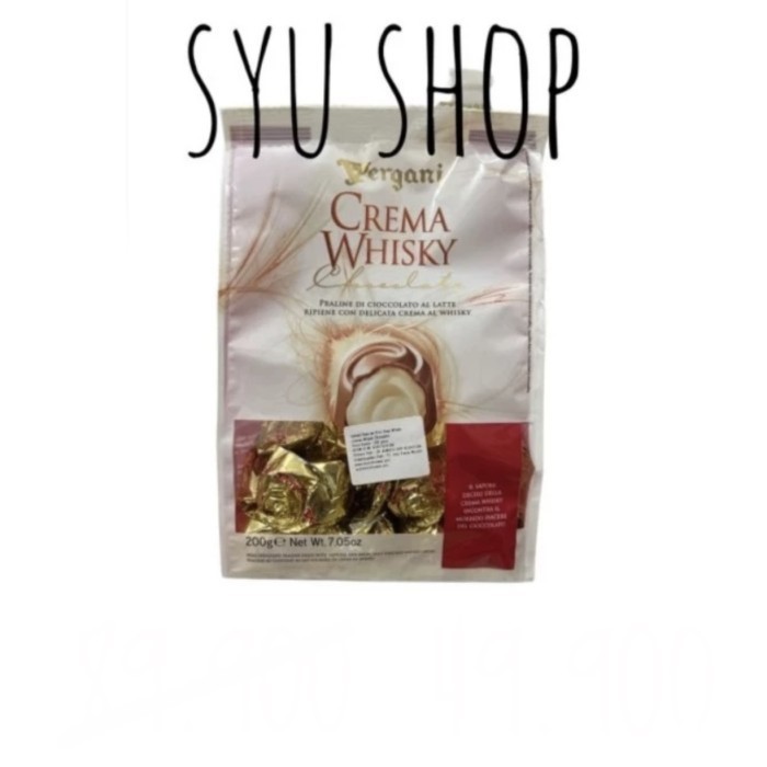 

Ready Vergani chocolate praline crema whisky 200gr pralines wisky wishky