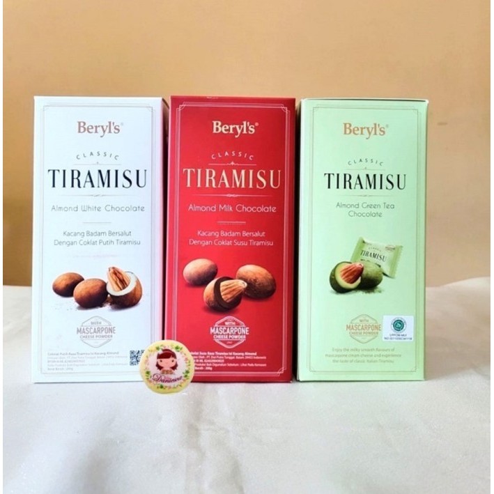 

Ready Coklat Import I 200 gr Beryl's Cokelat Malaysia Classic Tiramisu Almon