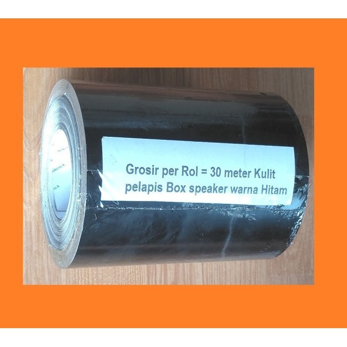 GROSIR PER ROL ISI 30 METER KULIT PELAPIS BOX SPEAKER WARNA HITAM