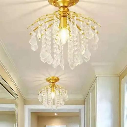 Lampu Hias Kristal Plafon Gantung Mewah / Lampu Langit Langit