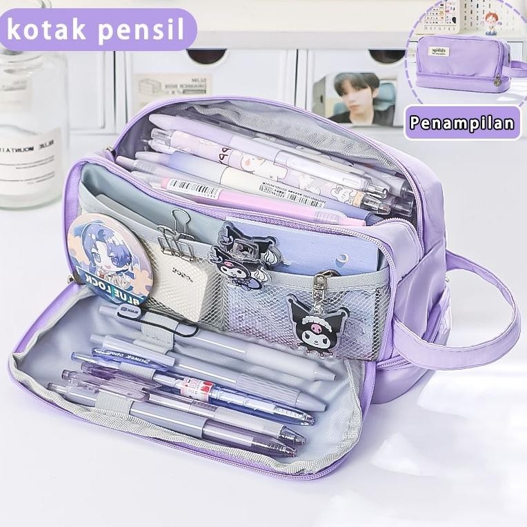 

Berkualitas Kotak Pensil Jumbo Pencil Cases Large Capacity Pencil Bag Pouch Holder Box For Girls Office Student Stationery Organizer School Supplies Cod