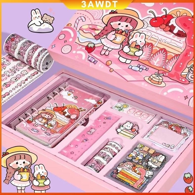 

Murah Cod71Pcs Cute Diary Book+Stiker Lucu 1 Set Box Gift Diy Set/ Tema Kartun Stiker Label Untuk Buku Pegangan Diary Dekorasi Diy Stiker Spiral Elegan Bahan Buku Notebook/ Paket Set Agenda/Stiker Set Cute Diary Diy Book Set Buku Catatan Harian Promo