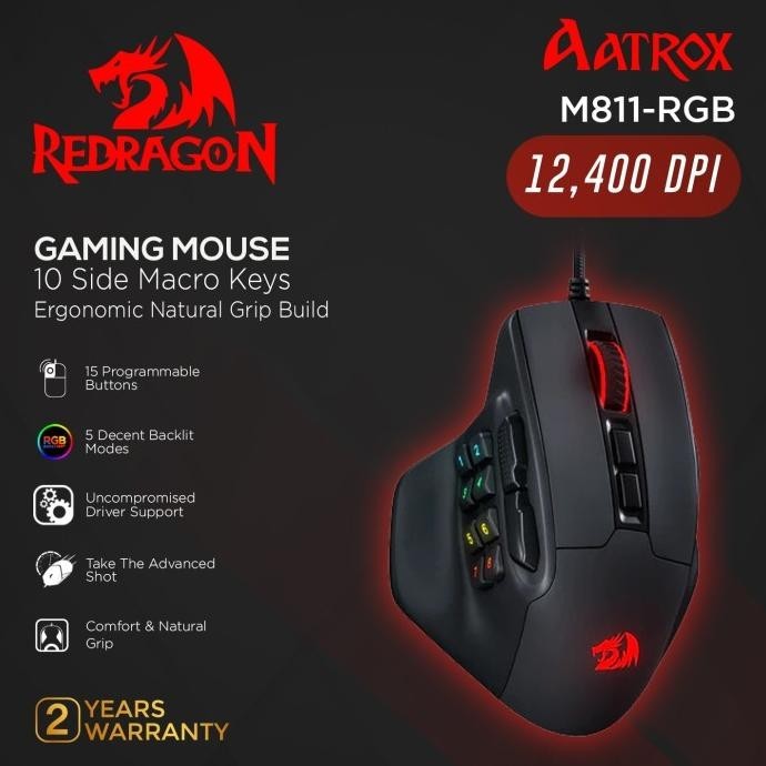 Redragon Rgb Gaming Mouse Aatrox - M811-Rgb