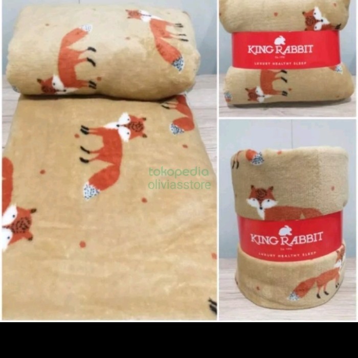 Selimut Halus King Rabbit Kelinci Bunny Marie Cat Kucing