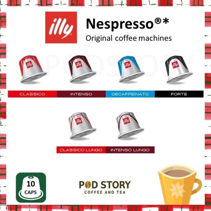 

Illy Nespresso Compatible (Intenso Roast) Coffee/Kopi Capsules, 10