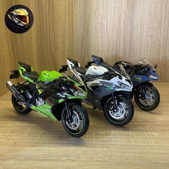 Diecast miniatur motor kawasaki zx6r skala 1/12 H56J