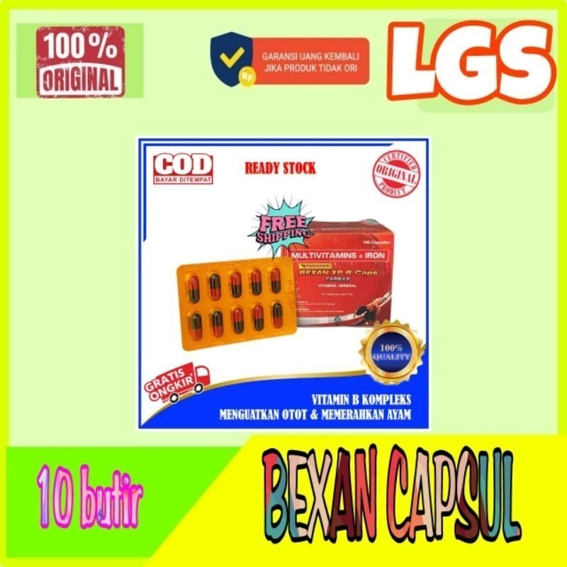 bexan xp b caps bexan 10 capsul multivitamins iron mineral ayam impor philipin Lampam ID