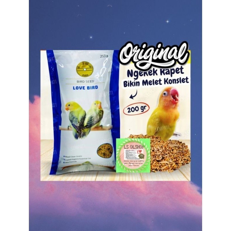gold coin lovebird 250 gr super makanan burung lb Lampam ID