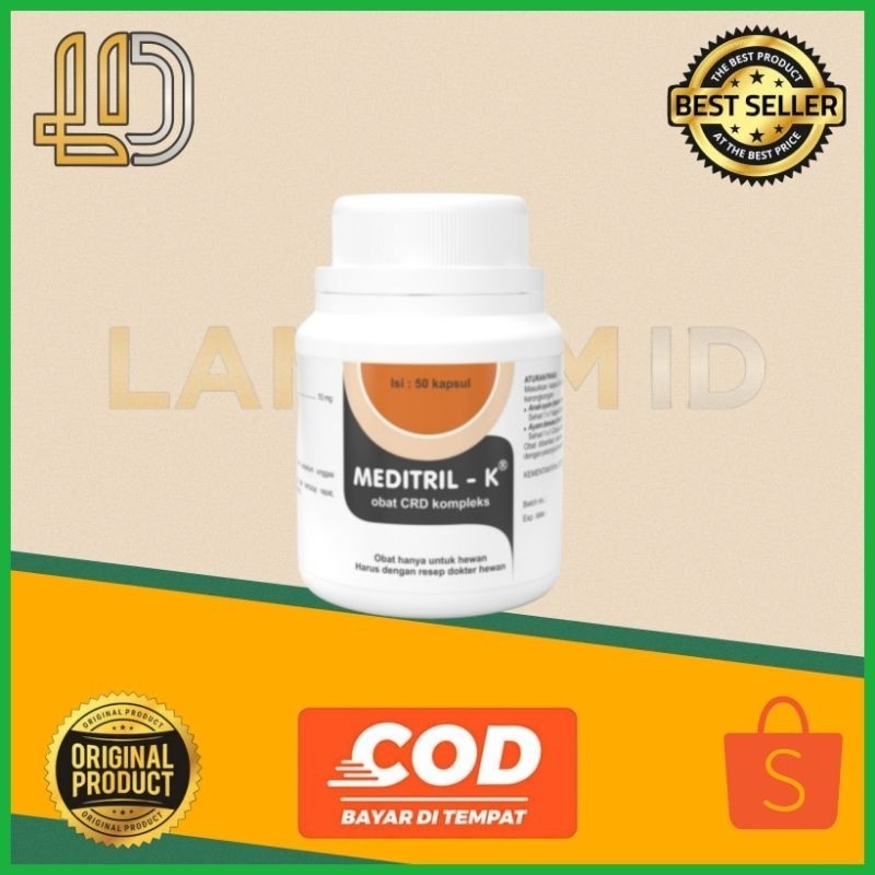 meditril - k 50kaplet obat ayam burung pilek flu snot sakit lesu Lampam ID